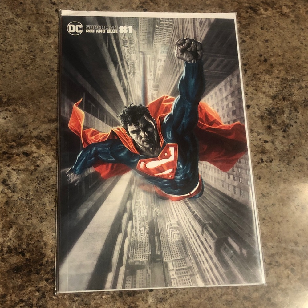 DC Superman Comic with Red and Blue Artwork